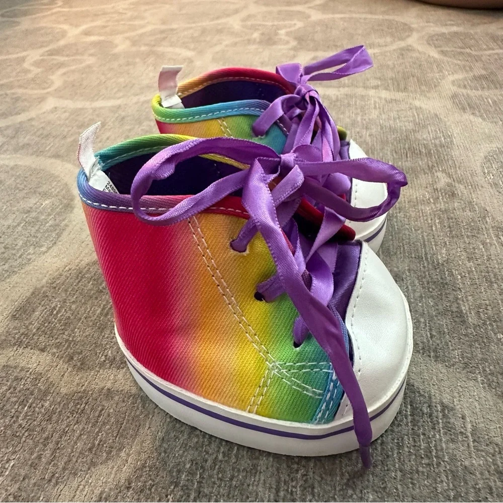 Build-A-Bear Rainbow Shoes w Purple Laces